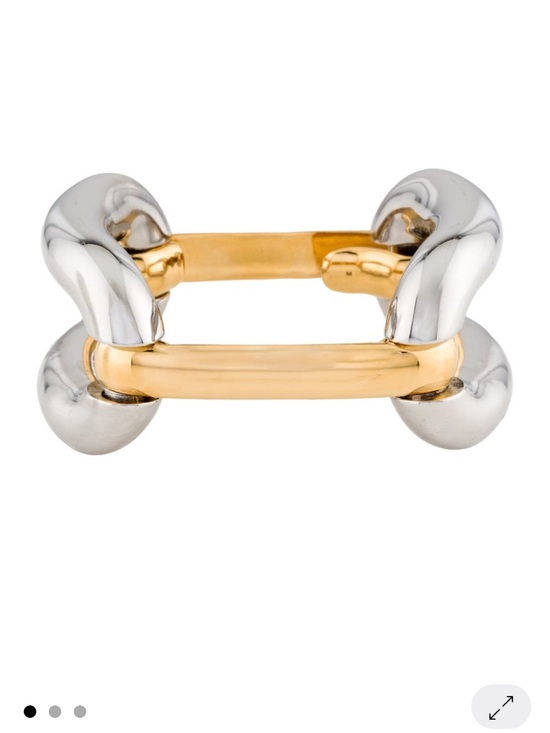 Saint Laurent Jewelry - Saint Laurent Two-Tone Gold and Silver Statement Link Bracelet